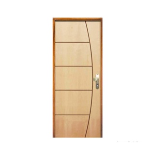 Porta frisada es 66 curupixa montada com ferragem 210x82x12 e Sidney