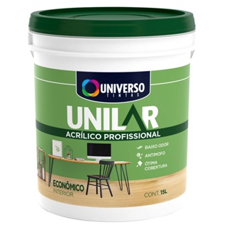 Unilar acrílico profissional econ branco neve Universo balde 15l