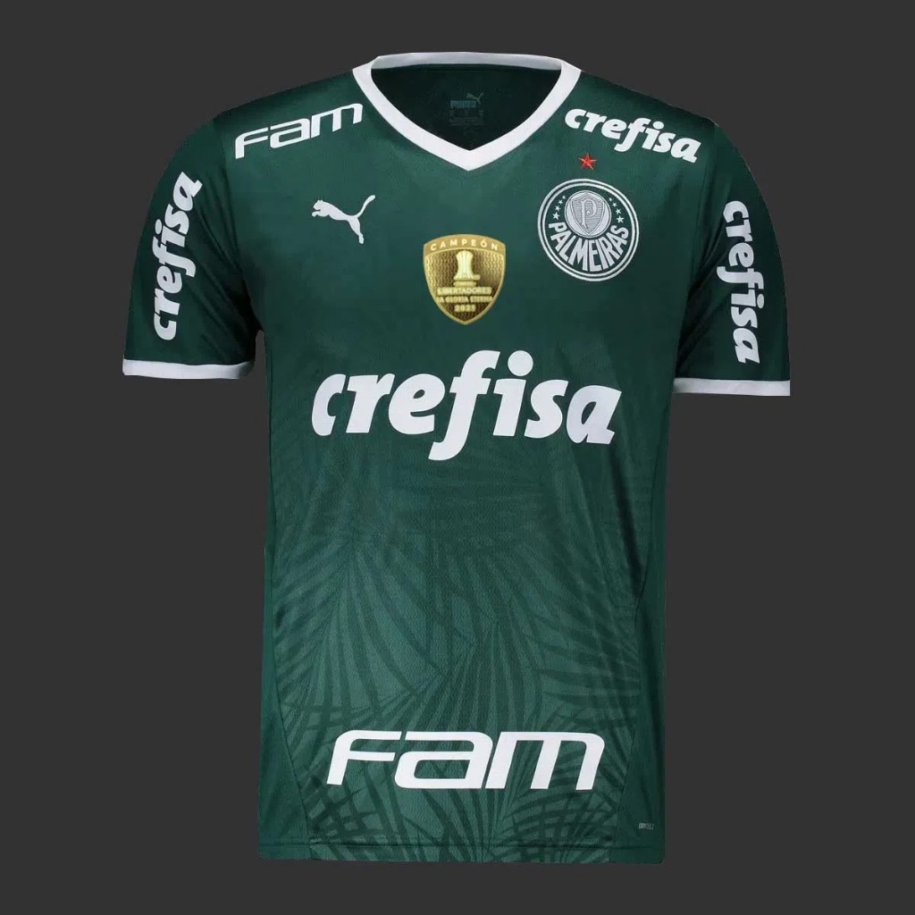 Puma Palmeiras 2023 Home Long Sleeves Jersey Brazilian Champion 2022 Patch  - FutFanatics