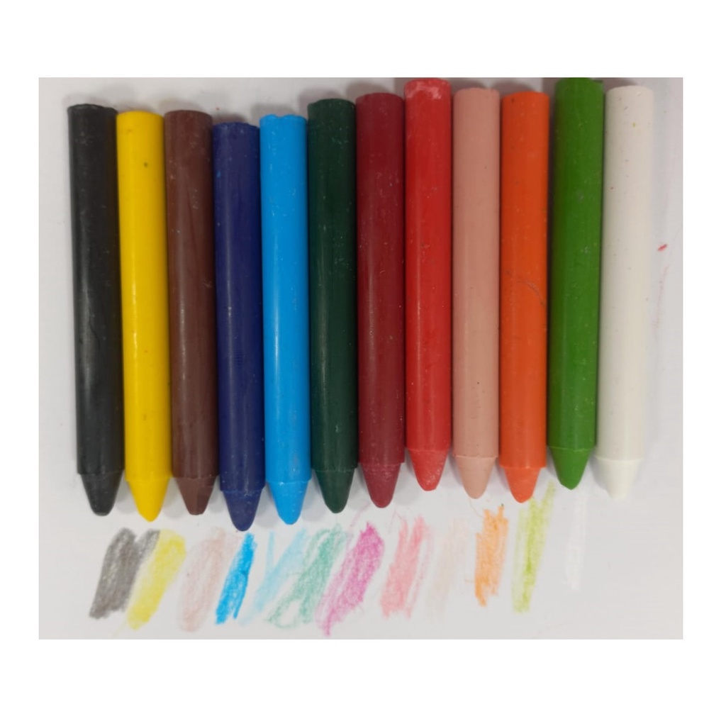 Giz De Cera Crayon Jumbo Faber-Castell 12 Cores Para Colorir