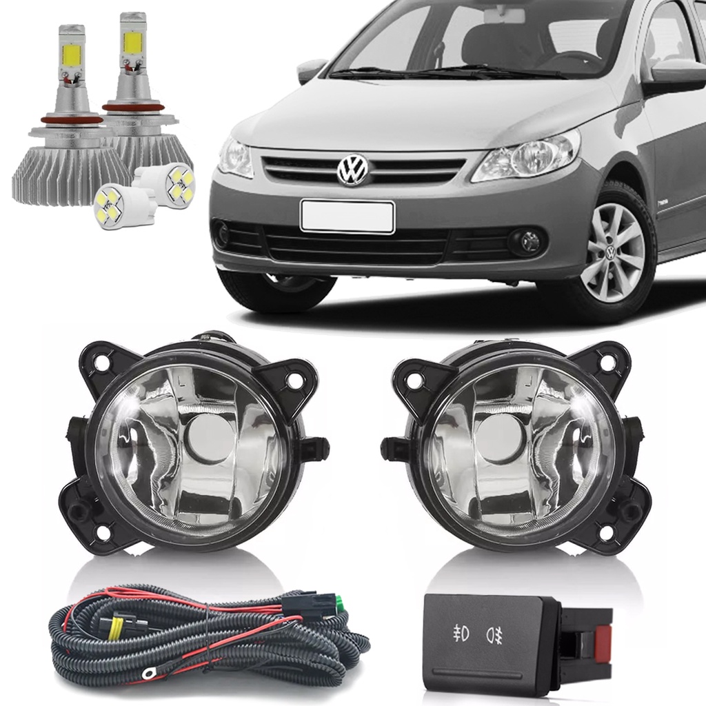 Kit Farol De Milha Neblina Auxiliar Gol Voyage Saveiro G5 2009 2010 ...