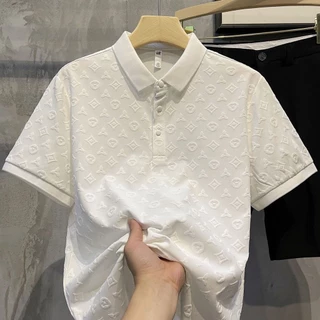 Moda Luxo Leve Camiseta POLO de Luxo Alto-End Bonita Camiseta POLO Summer New Style Confortável Lapela Slim-fit Jovem de Manga Curta