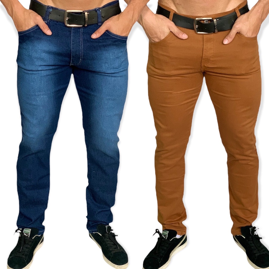 Calça jeans store masculina varias cores