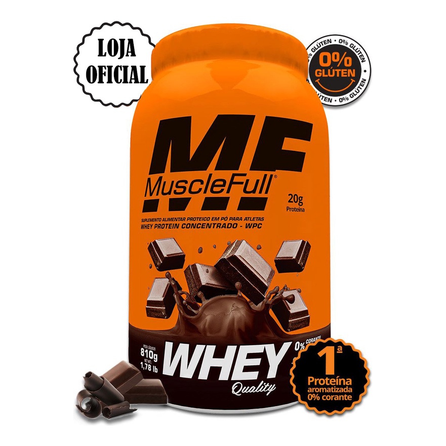 Whey 100% Quality Proteína Wpc Sem Corante 810g Muscle Full
