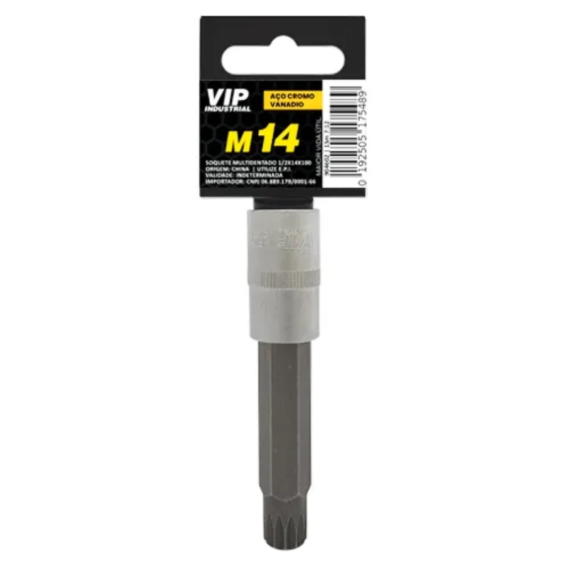 Soquete pito Multidentado M14 longo VIP Industrial 904602