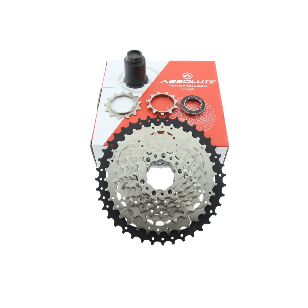 Cassete 9v 11d/40d Transmissão K7 Absolute Niquel | Shopee Brasil