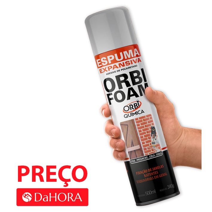 Kit Espuma Expansiva Adesivo De Poliuretano Orbifoam Vedatudo 500ml Promo Kit 2 à 4