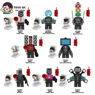 Animação Minifiguras Skibidi Straw Building Block Coleção de brinquedos Ornamentos mini Modelo Premium Gift