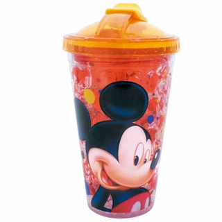 Copo Com Tampa E Canudo Mickey Com Gel Congelante 450ml - Disney