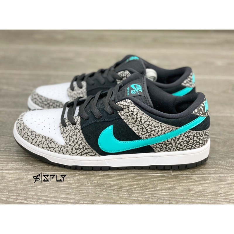 Estoque pronto de alta qualidade NIKE SB DUNK LOW CLEAR JADE Elephant Burst BQ6817-009