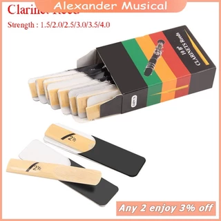 Alex 10pcs Conjunto De Palhetas Clarinete Bb Resistência Ao Tom 1.5/2.0/2.5/3.0/3.5/4.0 Instrumento Eólico