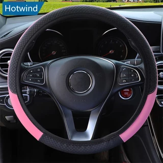 HW Volante Para Carro Capas Antiderrapantes De PU Couro Esportivo 37 ~ 38cm S8U6