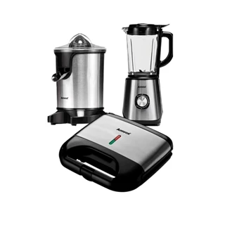 Kit Cozinha Liquidificador + Sanduicheira + Espremedor de Frutas Amvox 220v Sobremesas Praticidade