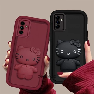 Caixa Samsung A14 A24 A34 A54 A15 Nova TPU Capa Macia Para Telefone De Gato De Moda Gira Vem Com Lente De Suporte Cobertura Total E Proteção Anti-Queda