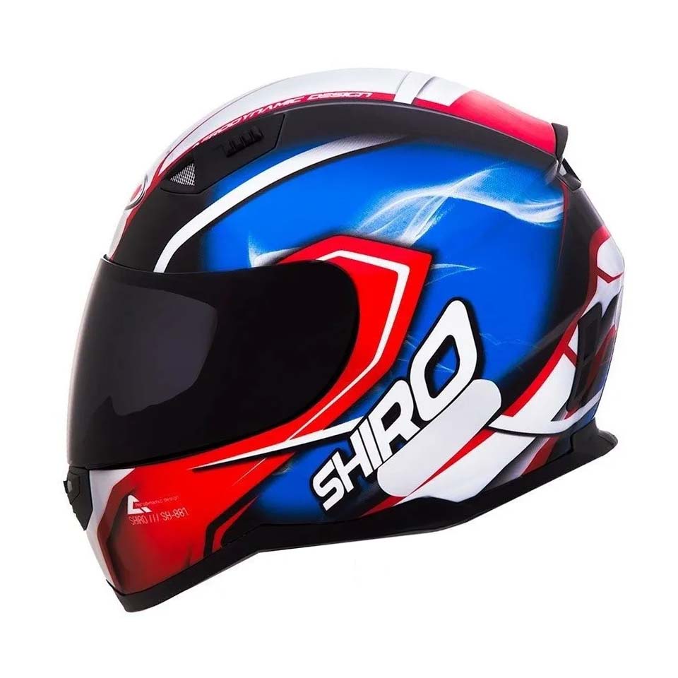 Capacete Shiro SH881 Motegi Vermelho/Azul | Shopee Brasil