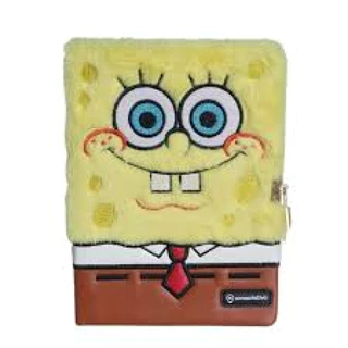 Caderno de Pelucia 21x15cm bob esponja 10072963 em Oferta na Shopee