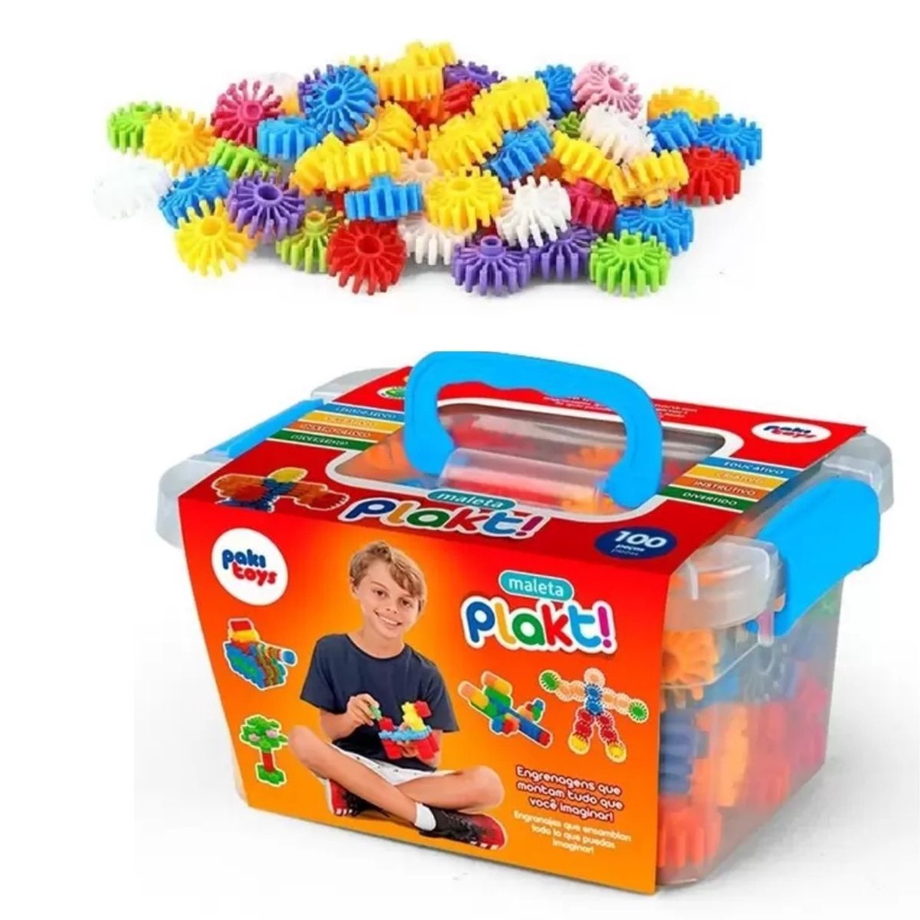 Blocos De Encaixe 30 Peças Poly Plaspolo Brinquedo Montar