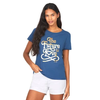 Camiseta Feminina The Future Is Love Polo Wear Azul Escuro
