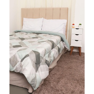 Coberdrom Queen Slim Hedrons Flannel Estampado Verde