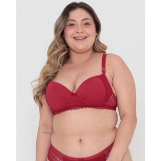 Sutiã Base Avulso Plus Size Bojo Renda Vermelho