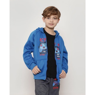 Casaco Moletom Infantil Estampa Gamer Azul