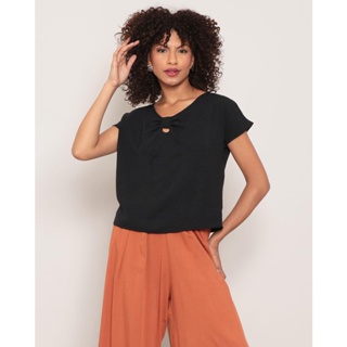 Blusa Feminina Manga Japonesa Preta