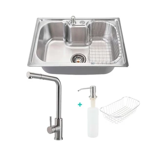 Cuba para cozinha com acessórios carajás e Torneira misturador monocomando gourmet Gurupi Pingoo em Oferta na Shopee