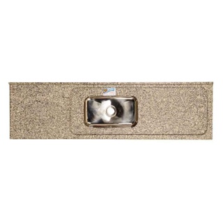Pia de granito Max Plus Requinte 180x57cm com cuba de inox arabesco Venturini