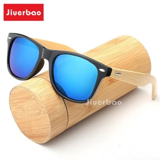 Óculos De Sol De Madeira Homens Mulheres Bambu Para De Sombra Quadrada Proteção Solar Ciclismo 69-16-147