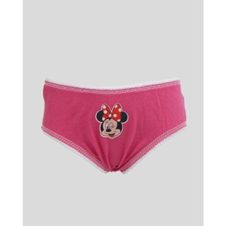 Kit 3 Calcinhas Infantil Disney Estampa Minnie Branca Rosa Vermelha