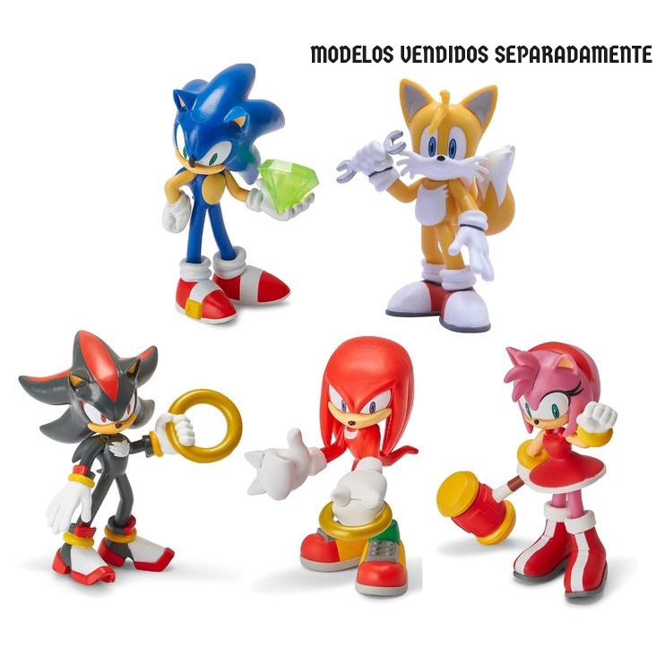 Boneco Action Figure Sonic The Hedgehog c/ acessórios - Just Toys