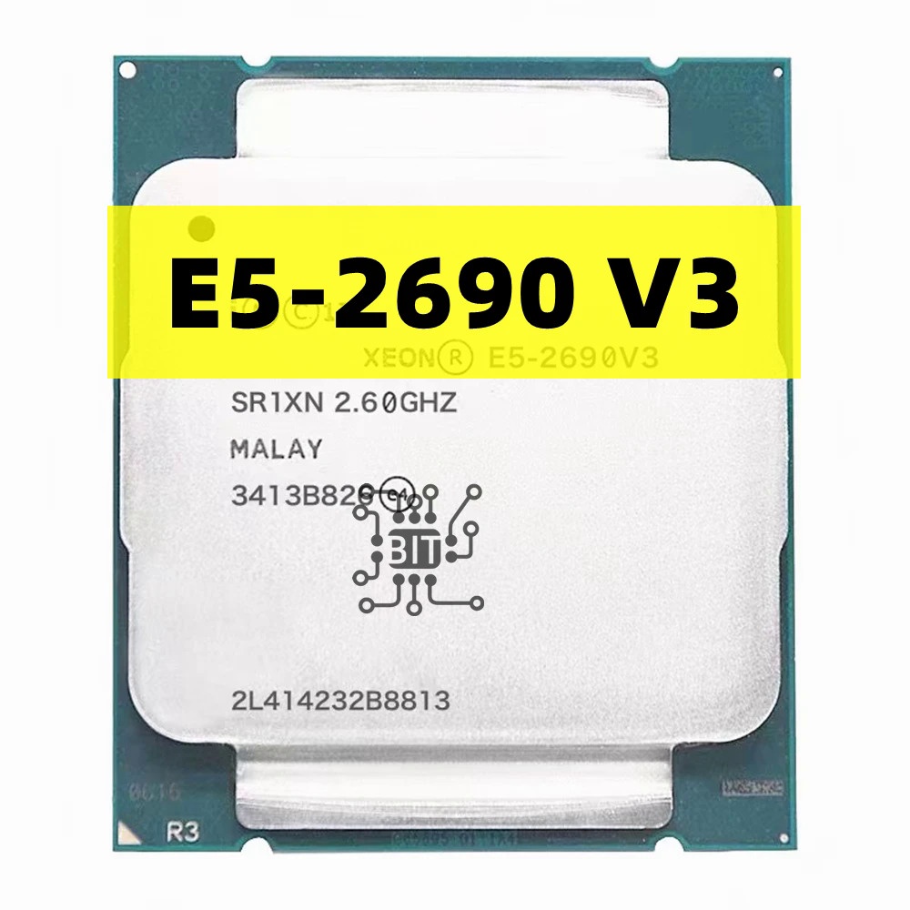 Processador usado Xeon E5 2690 V3 SR1XN 2.6Ghz 12 Núcleo 30MB Soquete LGA 2011-3 Xeon CPU E5-2690V3