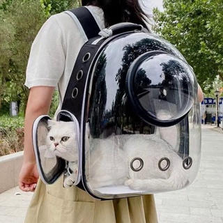 Saco de transporte para gatos, espaço respirável, mochila para animais de estimação, portátil, para transporte de cães, espaço, cápsula, saco para animais de estimação