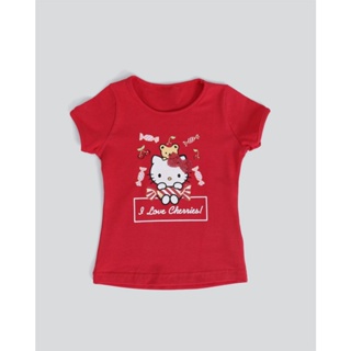 Blusa Bebê Estampa Hello Kitty Vermelha