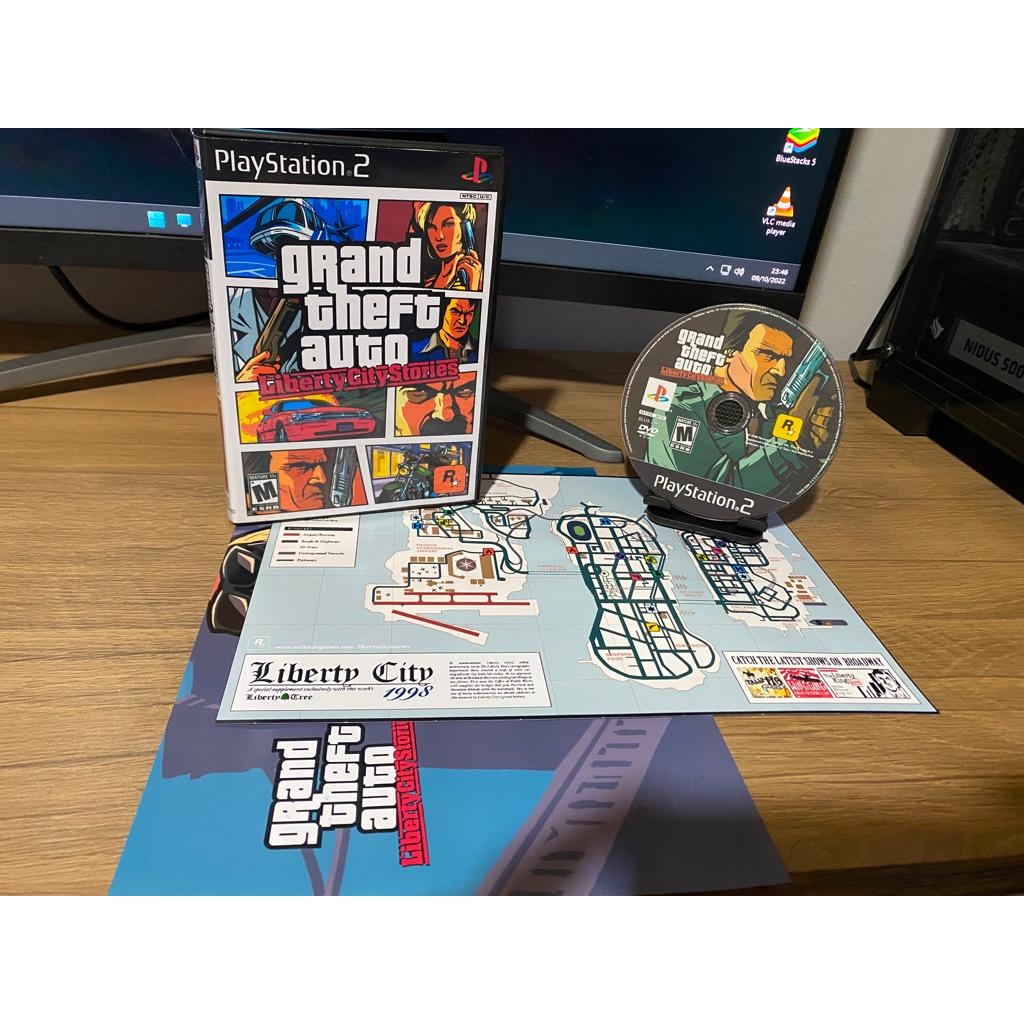 GTA Liberty City Stories com Mapa/Pôster para PS2