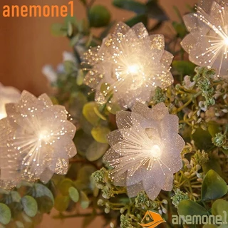 ANEMONE1 Luzes De Cordas De Fibra Óptica , Lâmpadas De Fada Flash Alimentadas Por Bateria , Criativas 1.5M/Natal Em Camada Dupla De Leds Flores De Árvore Casamento