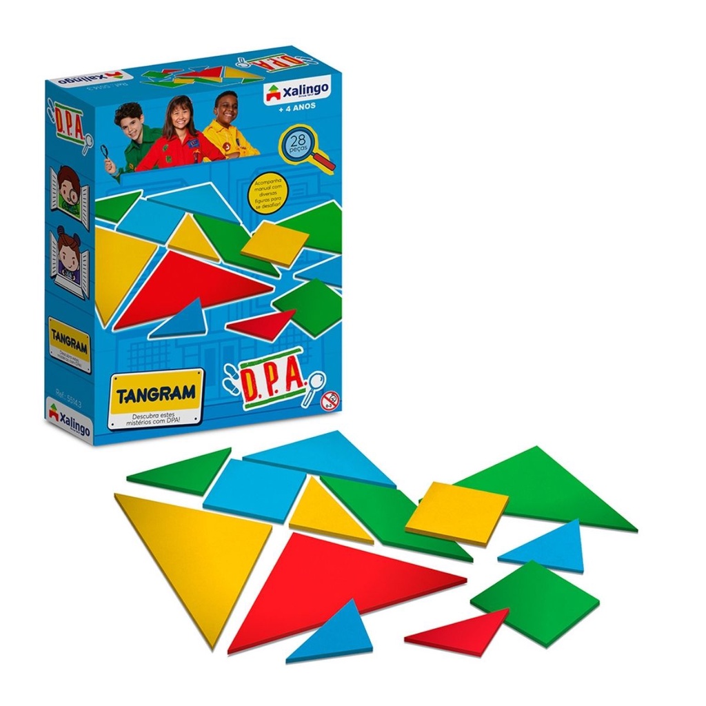 Tangram Quebra-cabeça E Bom De Laço Brinquedo Pedagógico Mdf