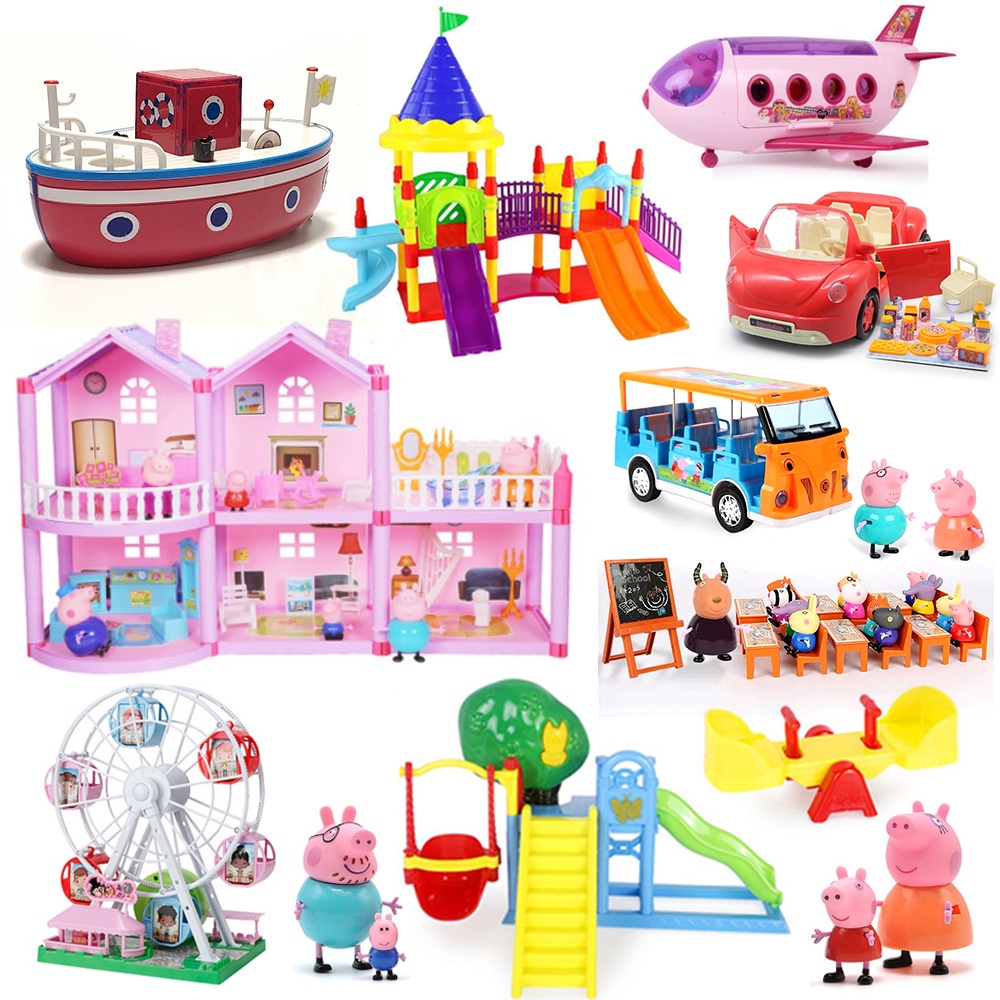 Desenho Animado Peppa Pig Family Doll Piggy George Mamãe E Papai Coisas  Plushie Toy Dolls Aniversário Para Menina - Escorrega o Preço