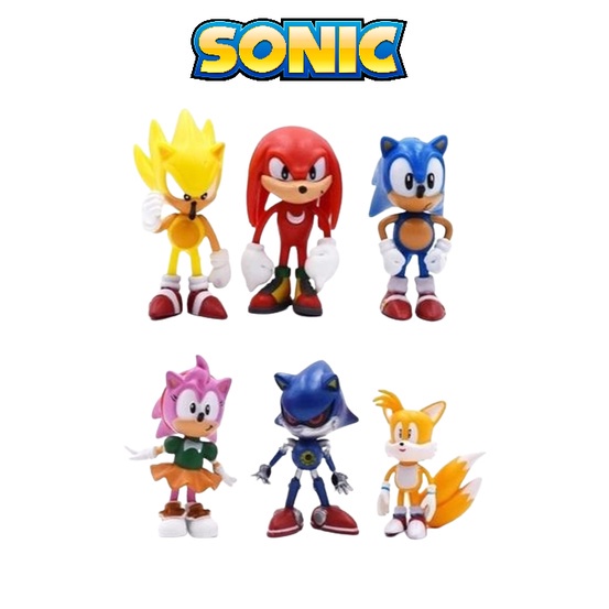 A Turma do Sonic Coleção Miniatura 6 Personagens desenho animado ...