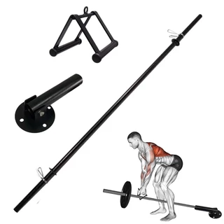 Kit Remada Cavalinho Completo Suporte de Chão com Barra Reta 1,5m e Puxador Triângulo