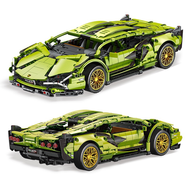 1:14 Remote Control Lamborghini Sports Car Lego Technic Lego City Model Building Blocks Compatible with Lego Kids Educational Toys Birthday Gift