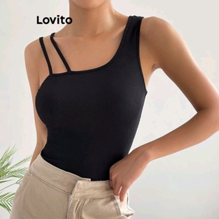 Lovito Body Casual Com Recorte Liso Para Mulheres LNE41134