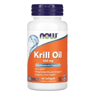 Óleo de Krill 500mg Now Foods 60 Softgels Importado