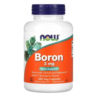 Boron Boro 3mg Now Foods 250 Veg Caps Importado