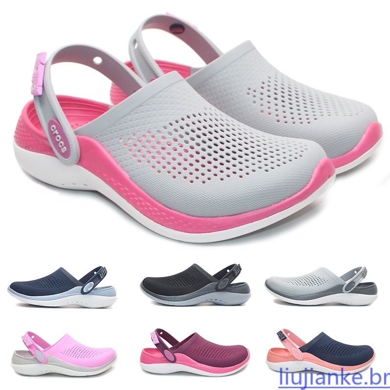 Crocs Sapatos Femininos Original das Mulheres LiteRide Sandálias 96789 ...
