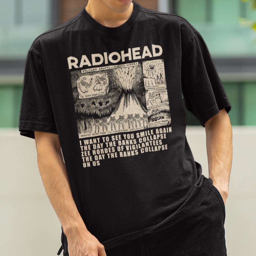 Camisa Básica Radiohead Rock N Roll Rainbows The Bends Banda