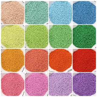 St.kunkka 2mm 1.000Pcs Efeito Pintado Contas de Arroz de Vidro Efeito Pintado Contas de Arroz de Cor Oleosa Brilhante Contas Pequenas Redondas Fofas para Jóias de Bijuteria Colar de Pulseira