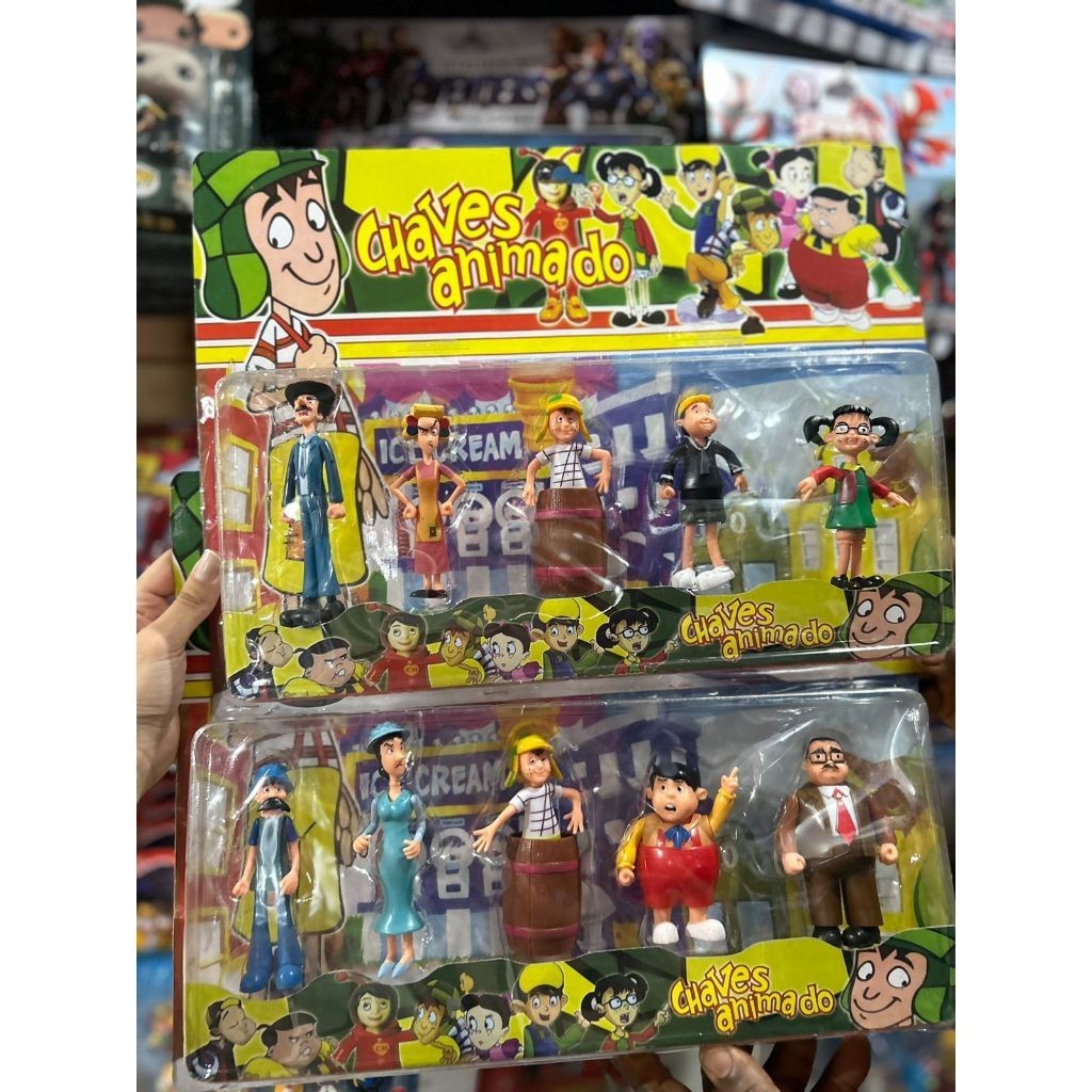 5 BONECOS DA TURMA CHAVES ANIMADO KIT BRIONQUEDOS EXCLUSIVO - ENVIO ...