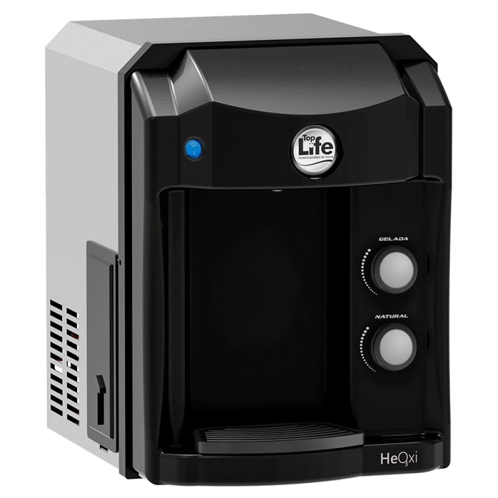 Purificador de Água Alcalina Ionizada com Ozônio Gelada Preto 220v Top Life