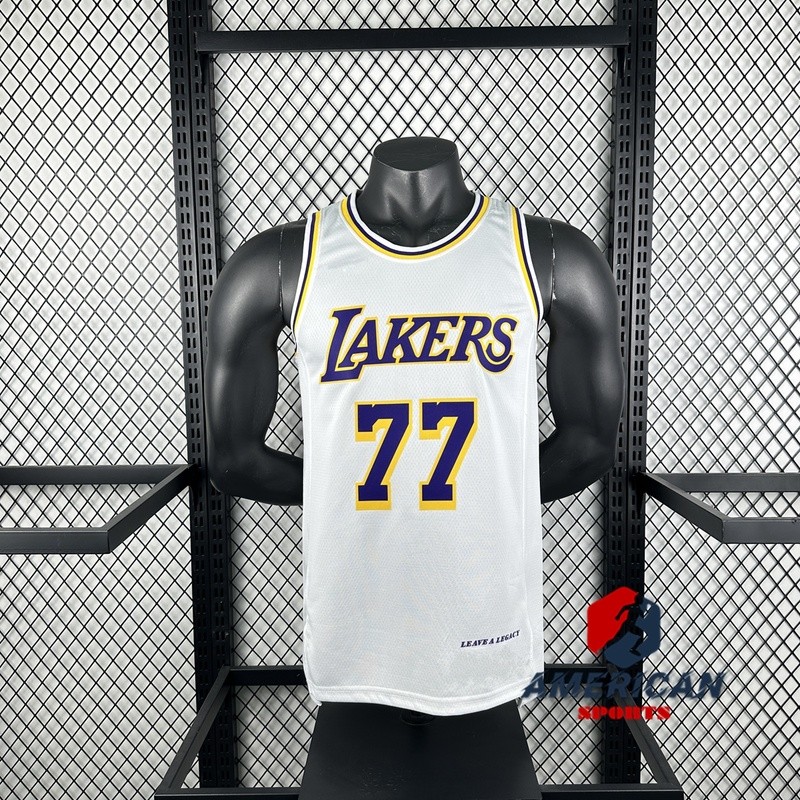 Camisa De Basquete Branca Luka Doncic 2024-25 Masculina Prensada A ...